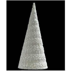 White Pearl Christmas Tree Decorative Cone Shape 12”  BRAND NEW!!!